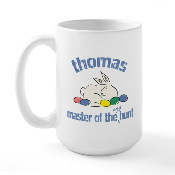 CafePress - Easter Egg Hunt Thomas Large Mug - 15 oz Ceramic Large White Novelty Mug