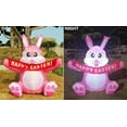thumbnail image 2 of Inflatable Bunny Easter Outdoor Decoration, Blow Up Inflated Rabbit with LED Lights, Party Inflatable Bunny Spring Holiday Decor for Garden Lawn Patio, 2 of 6