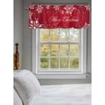 thumbnail image 3 of Winter Merry Christmas Valances for Windows White Snowflake Red Illustration Rod Pocket Curtains Valance Short Window Treatment Drapes for Living Room, Bedroom Bathroom 60"&nbsp;W x 14" L, 3 of 5