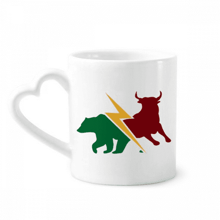 

Separation Bull Market Bear Mug Coffee Cerac Drinkware Glass Heart Cup