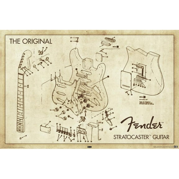 Fender Strat Poster 36x24 Sold by Art.Com
