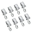 thumbnail image 4 of Shisuyan 50 Pcs Anneaux de Draperie en Acier Inoxydable Pinces à Rideaux en Nickel Satiné avec Crochets (Argent), 4 of 8