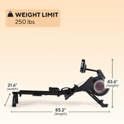 ProForm Carbon Pro10 Rower with 10 Touchscreen for Interactive, At-Home Workouts