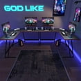 thumbnail image 5 of VICTONE L Shaped Gaming Desk, Corner Desk with Monitor Stand, Computer PC Table for Home Office Writing Studying Working, Space-Saving, Easy Assemble (Black, 47''), 5 of 7