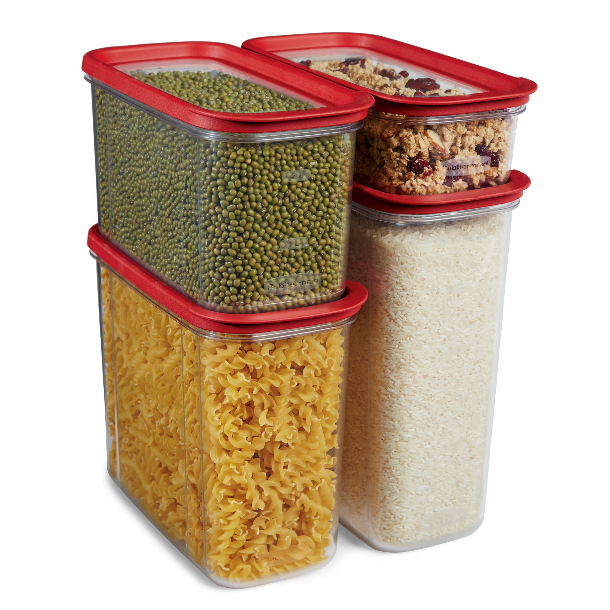Rubbermaid Modular Plastic Canisters Premium Food Storage