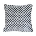 thumbnail image 1 of Cotton Handwoven Cushion Checkered Black - Set of 2, 1 of 4