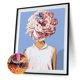 thumbnail image 2 of Cuadros Decorativos Diamante pintura DIY chica flor completo redondo taladro Rhinestone imagen (E332) Tmvgtek embutido en tela, 2 of 9