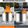 thumbnail image 4 of ChaoLink 27" Fire Pit Stand, 304 Stainless Steel Heavy Duty Fire Ring Stand for Outdoor Fireplace, Camping Fire Pits, 4 of 8