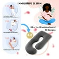 thumbnail image 5 of ALLOPERA Pregnancy Pillow, Full Body 57 inch Maternity Pillow with Removable Washable Cover - Sleep Support for Legs, Back, Neck, Shoulder, Hips, Belly for Pregnent Women, Black Grey Velvet Cover, 5 of 8
