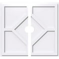 thumbnail image 1 of Ekena Millwork CMP24EY2-03000 24 Po. OD x 3 Po. ID Carré Embry Grade Architectural PVC Médaillon de Plafond Contemporain - 2 Pcs, 1 of 4