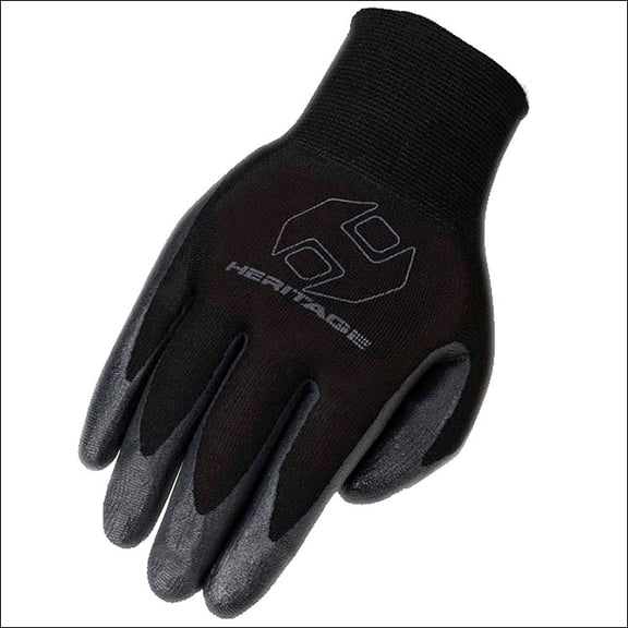 10 Size Black Heritage Utility Work Riding Gloves Horse Equestrian