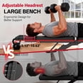 thumbnail image 6 of Weight Bench,Blacksmith Foldable Workout Bench with Leg Extension,Preacher Curl and Extended Headrest, 880 LBS Capacity Incline Decline Bench for Home Gym Full Body Exercise, 6 of 8