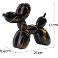 thumbnail image 3 of Adorno artístico XINYU perro con globos de colores vivos oro negro, 3 of 6