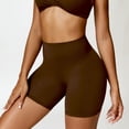 thumbnail image 2 of GEWSEY Biker Yoga Shorts for Women 3" High Waisted Tummy Control Workout Running Athletic Spandex Shorts (Brown, M), 2 of 8