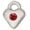 Maroon, variant on Delight Jewelry Silver-tone Mini January - Maroon Crystal Heart - Silvertone Senior Class of 2026 Dome Necklace, 18"