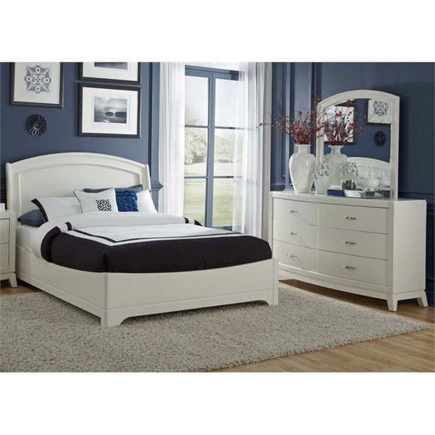 Liberty Furniture Avalon II 3 Piece Queen Panel Bedroom Set in White