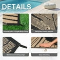 thumbnail image 2 of DEORAB 5'x8' Outdoor Rugs Patio Waterproof Outside Mat Reversible Plastic Camping Carpet,Black & Brown, 2 of 9