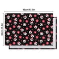 thumbnail image 5 of Black Skull Flower Bow Pattern Summer Placemats Table Placemats Set Of 6-Linen Kitchen Washable Placemats Table Mats 11.8"x17.7" Non-Slip Heat Resistant, 5 of 5
