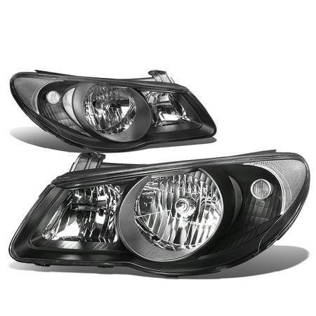 New Hyundai Elantra Headlight For 2007 to 2009 Hyundai Elantra Headlight Black Housing Clear Corner Headlamp 08 Left+Right ()