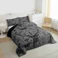 thumbnail image 3 of Homewish Gothic Skull Bedding Comforter Set,Cute Deer Fox Twin Comforter Sets,Gray Black Bedding Set For Adults,Super Cozy Room Decor Reversible,2-Piece, 3 of 8