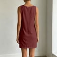 thumbnail image 5 of Afdoent Dresses For Women Draped Neck Sleeveless Dress Summer Minimalist Casual Tank Dress Beach Vacation Clothes Classic, 5 of 5