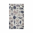 thumbnail image 1 of Nautical Hanging Pocket Organizer, Sea Life Pattern with Whale Fish Seahorse Turtle Lobster Octopus Shell, Printed Polyester Storage Bag with Pockets, 9" x 16", Champagne Multicolor, 1 of 2