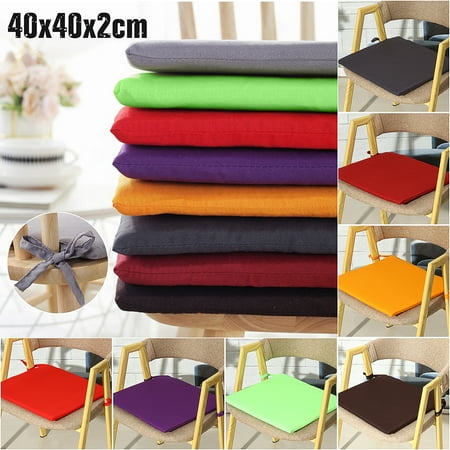 Seat Cushions Dining Chairs - 15x15x0.8inch Soft Chair Seat Pads Cushion Sit Mat With Tie For Dining Garden Park