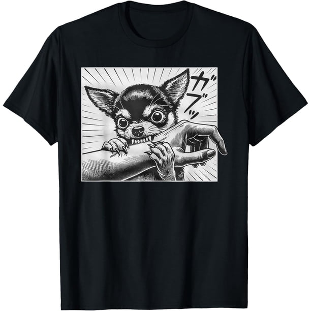 Chihuahua Dog Bite Funny Chihuahua Lover Camiseta