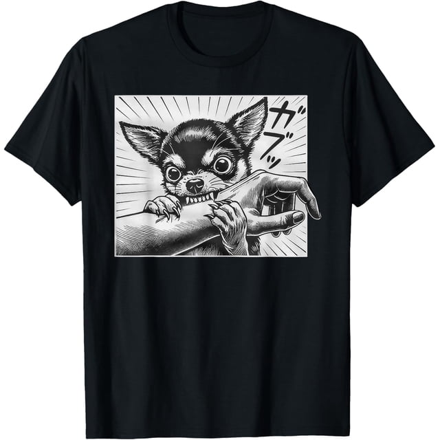Chihuahua Dog Bite Funny Chihuahua Lover Camiseta
