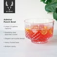 thumbnail image 3 of Viski Admiral Crystal Punch Bowl for Cocktail Party 2.5 Gal (9.5L) Set of 1, 3 of 8