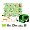thumbnail image 3 of Juego de coches de pista de rompecabezas educativo con vehículos para niños pequeños, juguetes de vía de tren, habilidades s, carro eléctrico de Tema de dinosaurio de 12 piezas. CUTICAT Pistas de rompecabezas, 3 of 8
