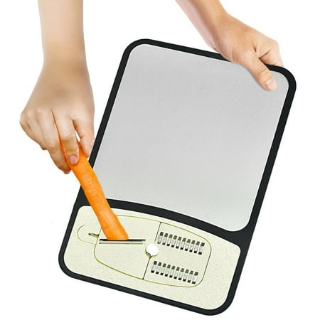 

Tohuu Double Sided Cutting Board Wheat Stalk Chopping Block with Slicer and Grater Sharpener Design Chopping Board for Camping Picnic welcoming