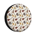 thumbnail image 1 of Fotbe Guitar Funda de Llanta de Repuesto con Estampado, Engrosada, Ajuste Universal para Jeep, Remolque, RV, SUV, Camión-16 inch, 1 of 6