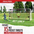 thumbnail image 2 of Soccer Target Net ZEALFEEL 12x6ft w/ 5 Scoring Zones, 2 of 9