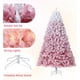 thumbnail image 4 of 6ft rosa gradient snow - frosted artificial christmas tree con 250 warm blanca LED lights y 750 realistic branch tips, comes con metal stand para holiday decoration, 4 of 6