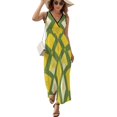 thumbnail image 1 of Vestido De Noche De Lujo Sin Mangas Para Mujer, Diamond Grid Vestido De Fiesta, 1 of 5