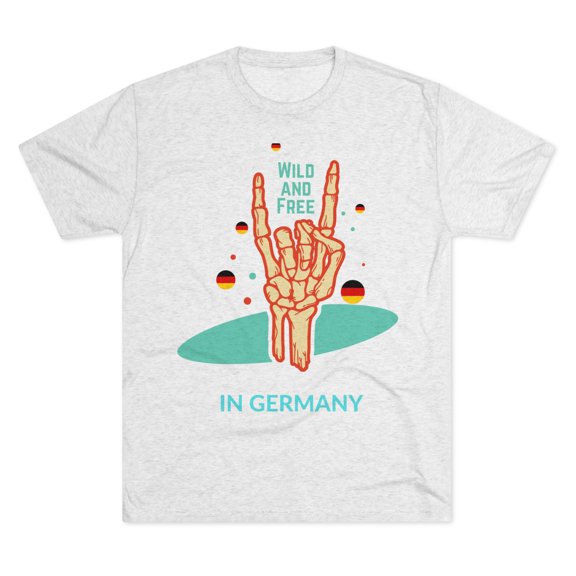 Germany T-Shirt, Wild and Free in Germany, Rocker Style, Unisex
