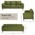 thumbnail image 6 of BLAZANT 89 Inch Sofa with Extra Deep Seats Oversize, 3 Seater Sofa for Living Room, comfy Tuxedo Arms With High Backrests,Modern Couch And Easy Installation,Terry Fleece Fabric Beige., 6 of 12