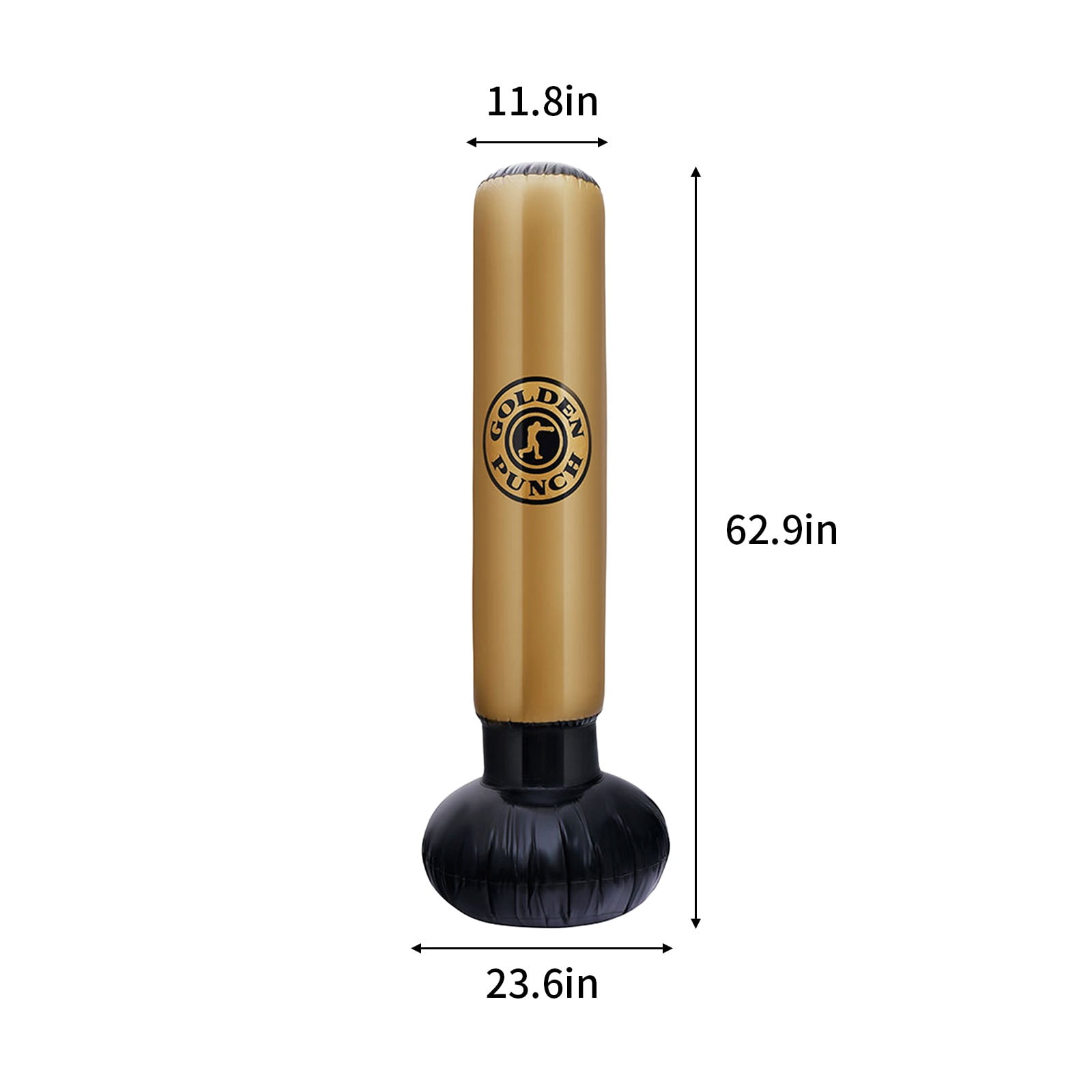 Slhenay Inflatable Kids Punching Bag, Freestanding Boxing Bag Kickboxing Training Toddler Punching Dummy Toys Christmas Birthday Gifts for 3-5-8-12 Ages Boys Girls Karate MMA