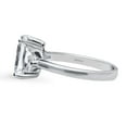 thumbnail image 3 of BERRICLE Sterling Silver 3-Stone Wedding Engagement Rings 2.6 Carat Step Emerald Cut Cubic Zirconia CZ Ring for Women, Rhodium Plated Size 5, 3 of 10
