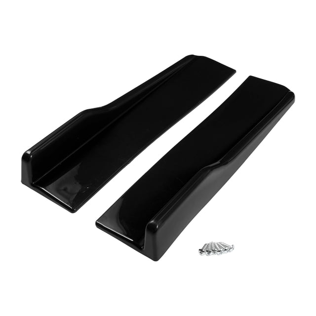 Kit de difusor divisor de faldón lateral para automóvil Unique Bargains 45cm/17.72in, universal, ABS, negro brillante, 1 juego