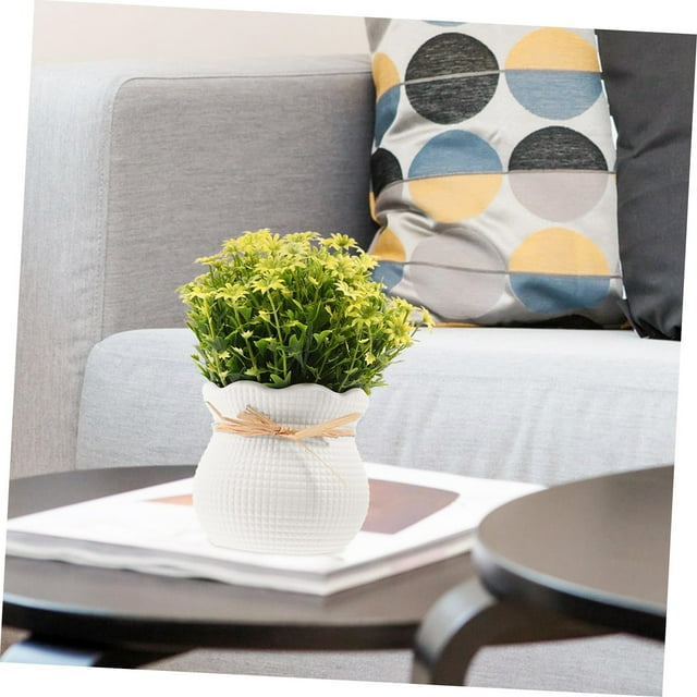 Home Decoration Small Bonsai Simulation Greenery Faux Potted Artificial Plants Outdoor Decoration Desk Decorative House Plants Artificial Home Artificial Outdoor Plant Flower