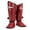 Red, variant on Fairtex SP9 Ultra Ergo Shin Pads | Muay Thai, Kickboxing Shin Guards Made with Syntek Leather