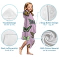 thumbnail image 7 of Purple Butterfly Colorful Wing Pattern Hooded Bath Towel，50"x30" for Ages 3 To 12 Kids, Quick Dry Lightweight Soft Microfiber Hood Beach Towel Cover Up for Kids, 7 of 7