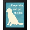 thumbnail image 2 of Vision Studio 15x18 Black Modern Framed Museum Art Print Titled - Keep calm and pet the dog, 2 of 5