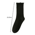 thumbnail image 6 of Grofry 1 Pair Women Socks Mid-tube Thin Shirring Anti-slip Student Socks High Elasticity Sweat Absorption Adult Home Yoga Socks Piled Socks, 6 of 8