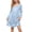 Blue, variant on Girls Satin Nightgown Long Sleeve Ruffle Cuff Crewneck Dress Kids Casual Comfy Loose Outfits for Lounge Wear Pink 01 9-10 Years