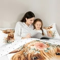 thumbnail image 4 of Castle Fairy Boys Girls Highland Cattle Twin Bedding Sets 7-Piece,Chic Floral Flowers Bedding Comforter Set Microfiber,Farmhouse Animal Breathable Sheet Sets,Microfiber Bedroom Decor,Reversible, 4 of 8