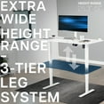 thumbnail image 3 of VIVO White 63” x 32” Electric Height Adjustable Stand Up Desk, 3 of 4