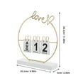 thumbnail image 2 of SOPOTUTU Assorted Color Wood Block Perpetual Calendar for Desk with Builtin Soft Light, 2 of 8